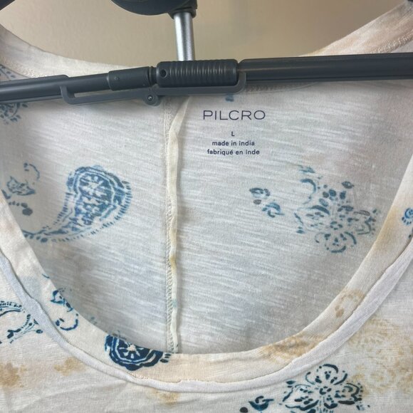 Pilcro Blue and Cream Short Sleeve Tee NWT - Picture 2 of 8